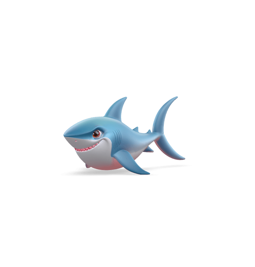 3D shark model preview in GLBKit